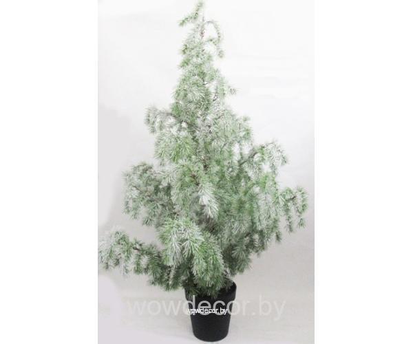 Декоративное изделие "Лиственница заснеженная в горшке", H150 см