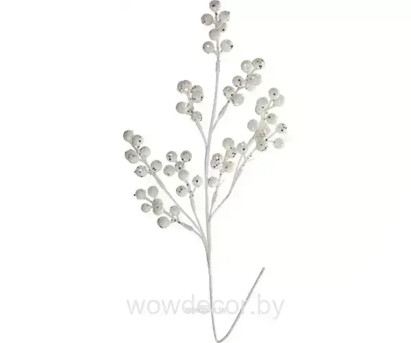 Ветка с белыми ягодами, 60 см