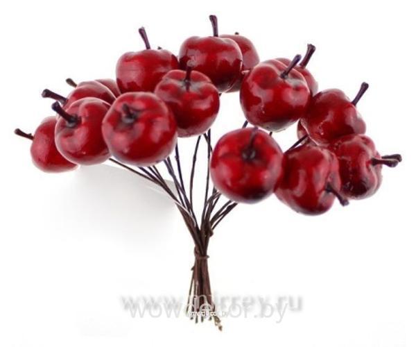 Связка яблок на проволоке, D1,4, 12 шт., красный